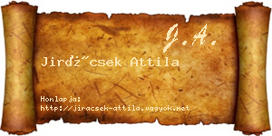 Jirácsek Attila névjegykártya